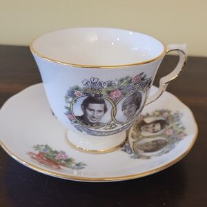 Royal Albert White and Gold Bone China Teacup (Marked England)